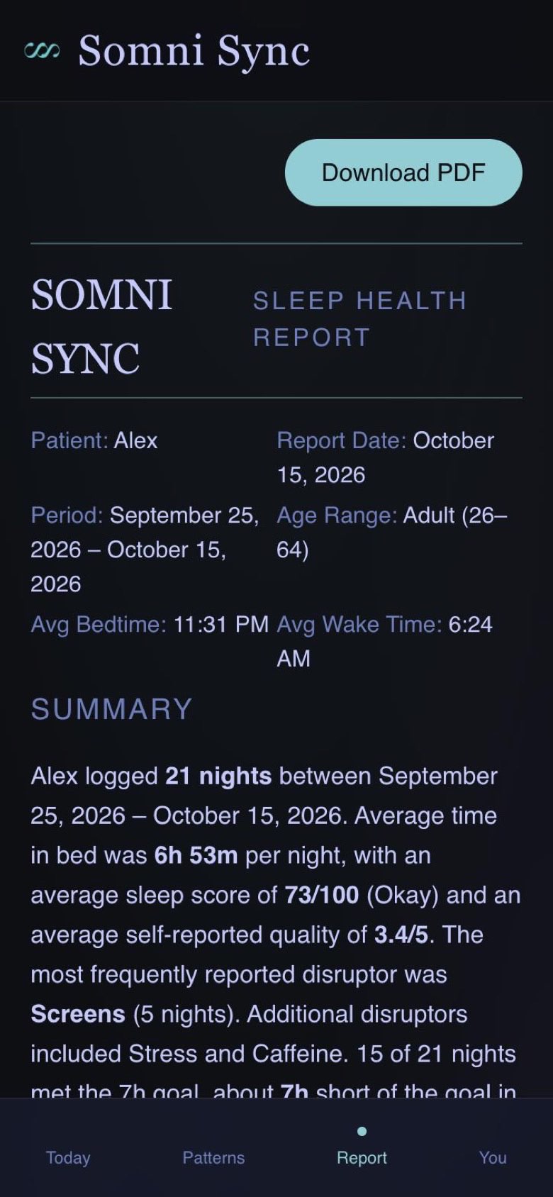The doctor-ready sleep report